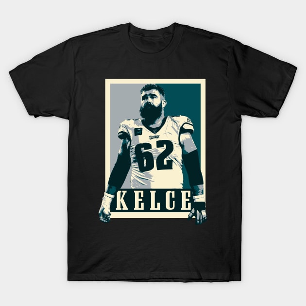 Jason Kelce Pop Art Style T-Shirt by mia_me